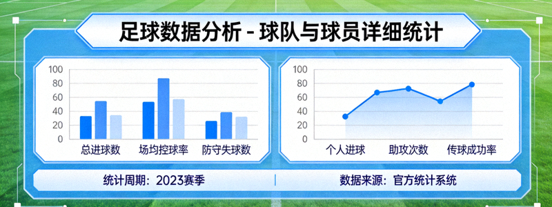 足球数据分析 - 球队与球员详细统计图表展示